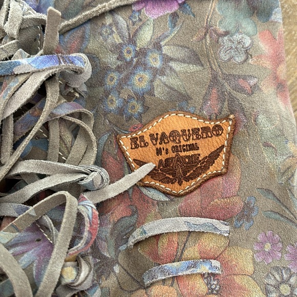 El Vaquero Italy Indio Mocc Boot NWT Freedom Flower - Picture 7 of 17